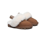 AUSTRALIAN SHEPHERD® UGG Slippers Kids Sheepskin Wool Slingback Waffle Plus