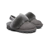 AUSTRALIAN SHEPHERD® UGG Slippers Kids Sheepskin Wool Slingback Waffle Plus