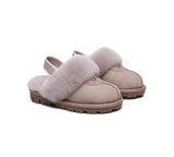 AUSTRALIAN SHEPHERD® UGG Slippers Kids Sheepskin Wool Slingback Waffle Plus