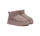 EVERAU® UGG Boots Sheepskin Wool Ankle Ultra Mini Platform - UGG EXPRESS