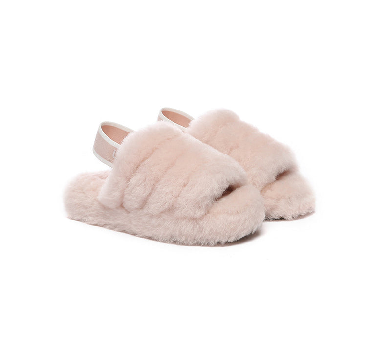 Slides - UGG Kids Fluffy Slides Slingback Puffy