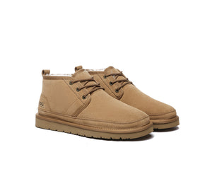 UGG Boots - Australian Shepherd® UGG Boots Men Sheepskin Wool Ankle Lace Up Casual Leonard