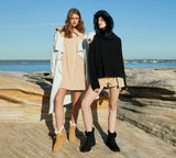 UGG Boots - AUSTRALIAN SHEPHERD® UGG Women Sheepskin Wool Lace Up Ankle Fashion Boots Jean