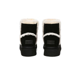 UGG Boots - EVERAU® UGG Women Sheepskin Wool Shearling Lined Ankle Boots Schunck Platform