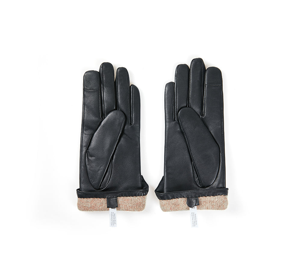 Accessories - Sheepskin Wool Ladies Leather Gloves Belinda