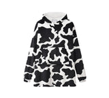 Apparel - Reversible Hoodie Blanket Unisex Cow Print