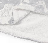 Apparel - Reversible Hoodie Blanket Unisex Grey Unicorn