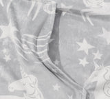Apparel - Reversible Hoodie Blanket Unisex Grey Unicorn