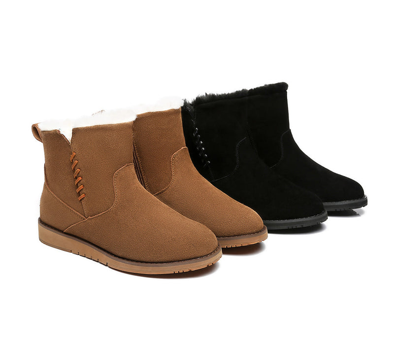 Fashion Boots - TA Cadence Women's Ankle Boots Suede Ugg Fashion Boots