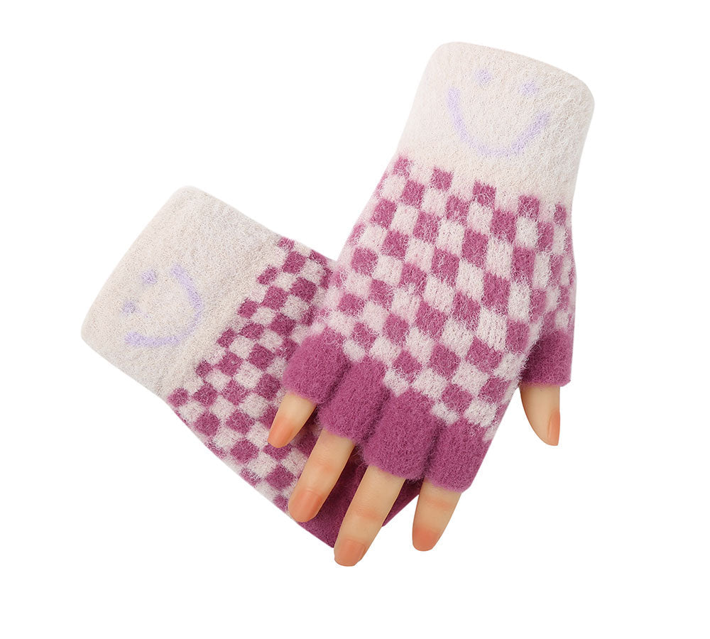 Gloves - Kids Knit Fingerless Ultra Plush Knit Gloves
