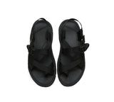 Sandals - Strappy Flat Black Sandals Women Lucianna With Toe Loop