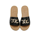 Slides - Leather Flat Slides Women Jianna Ultra Soft Footbed