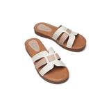 Slides - Ultra Soft Open Toe Woven Flat Sandals Women Sandals