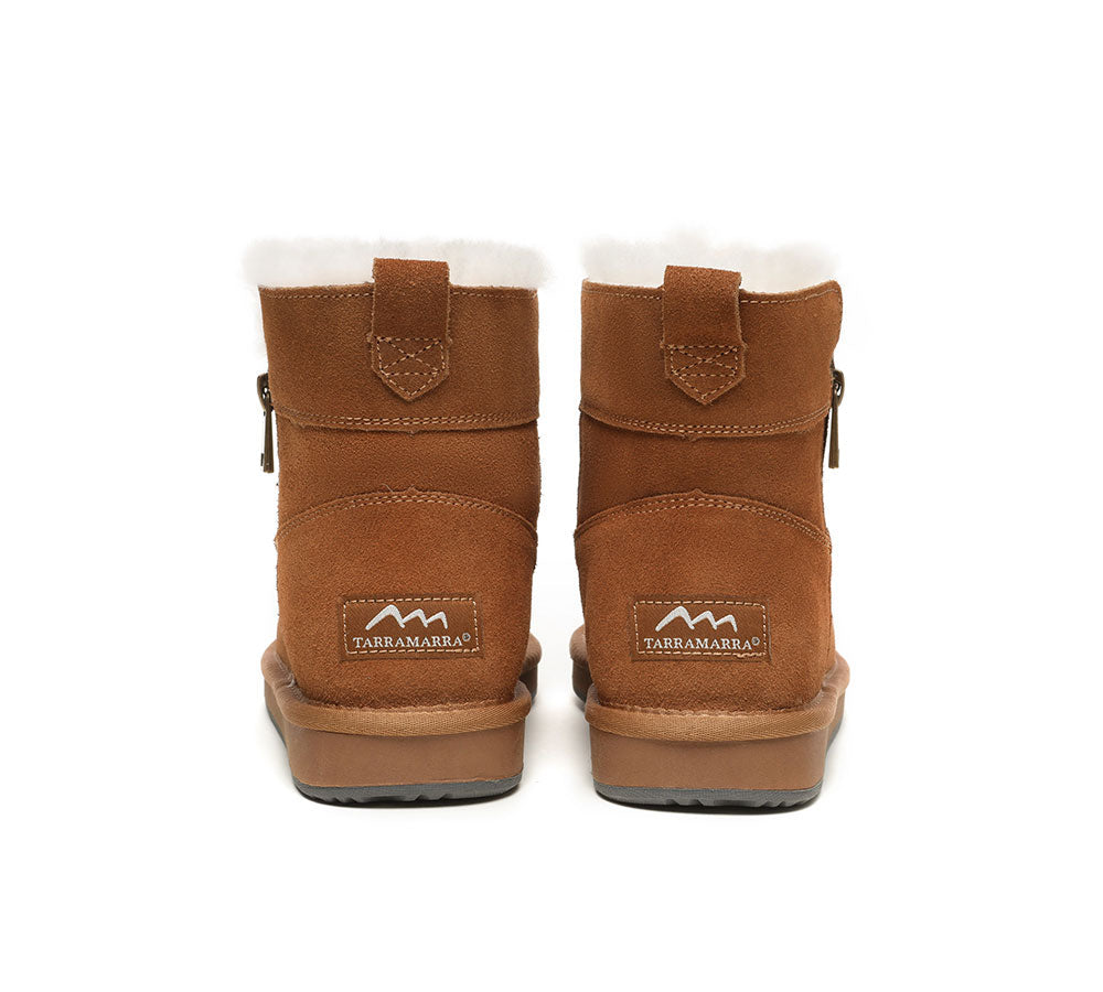 UGG Boots - Ankle Sheepskin Zipper Boots Women Malena