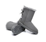 UGG Boots - Double Baily Short Back Bow Sheepskin Women Boots