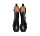 UGG Boots - Women Black Ankle Boots Block Heel Leather Lining Sherry